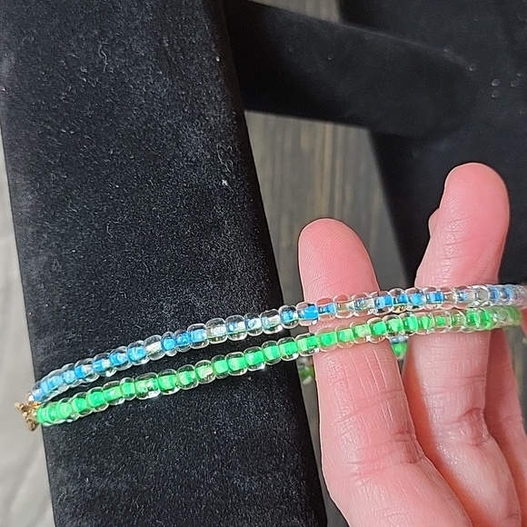 Layered Seed Bead Anklet - Picture 3 of 4